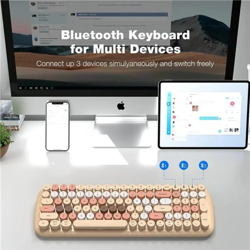 Wireless Bluetooth Keyboard for Mac, iPad, iPhone, PC, Laptop & Android